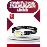 Yüksek Işıklı Şarjlı ve Sensörlü LED Kafa Lambası Kamp Lambası Nemere