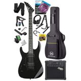Yüksek Kalite 25W Amfili Elektro Gitar - Black Rosewood