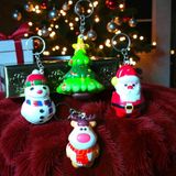 Yüksek Kalite 4 Adet Mini Sukuşi Anahtarlık Noel Baba Yılbaşı Ağacı Kardan Adam Geyik Noel Hediyesi