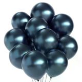 YÜKSEK KALİTE 50 ADET GECE MAVİSİ KROM BALON GECE MAVİSİ BALON PARLAK METALİK BALON VIP SÜSLEME
