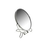 Yüksek Kalite Büyüteçli Çift Taraflı Ayaklı Metal Oval Makyaj Aynası 7inç