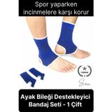Yüksek Kalite Elastik Ayak Bilek Koruyucu Destek Bandajı Bandı Spor Sıkıştırma Sağ Sol Çift