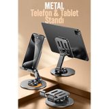 Yüksek Kalite Metal Katlanabilir 360 Dönen Ayarlı Telefon Tutucu Masaüstü Telefon Tablet Standı S013