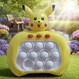 Yüksek Kalite Pikachu Popit Yeni Nesil Popit Oyuncak Popit Sesli Renkli LED Işıklı Popit Oyuncağı - Sarı