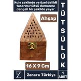 Yüksek Kalite Yoga Meditasyon Aromaterapi Chakra Pozitif Enerji Dayanıklı Ahşap Kule Tütsülük 16 Cm