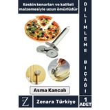 Yüksek Kaliteli Çelik Hamur Kesme Doğrama Şekillendirme Çift Taraflı Pizza Hamur Dilimleme Bıçağı