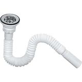 Yüksek Kaliteli Çelik Süzgeçli Lavabo Gider Hortumu,pratik Körüklü Sifon,uzun Eviye Gider Borusu (150CM)