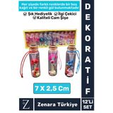 Yüksek Kaliteli Dekoratif Hediyelik Sevgili Çift Sevgililer Günü Tanışma Yıldönümü 12Li Dilek Şişesi