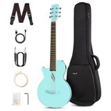 Yüksek Kaliteli Elektro Akustik Gitar, Mavi Renk
