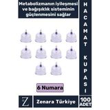 Yüksek Kaliteli Metabolizma Etkili Vakumlu Hacamat Kupası 6 Numara 100 Adet