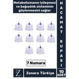 Yüksek Kaliteli Metabolizma Etkili Vakumlu Hacamat Kupası 7 Numara 10 Adet