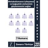 Yüksek Kaliteli Metabolizma Etkili Vakumlu Hacamat Kupası 7 Numara 100 Adet