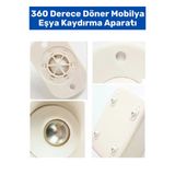 Yüksek Kaliteli Montajsız Sessiz Çalışır 360 Derece Döner Mobilya Eşya Kaydırma Taşıma Aparatı 4'lü