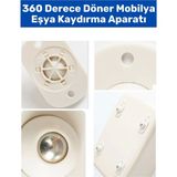 Yüksek Kaliteli Montajsız Sessiz Çalışır 360 Derece Döner Mobilya Eşya Kaydırma Taşıma Aparatı 8'li