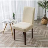 Yüksek Kaliteli Sandalye Kılıfı ,lıkralı ,yıkanabılır 6 Adet - 45 x 45 x 60 cm - Krem