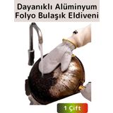 Yüksek Kaliteli Sıcak Su Isıya Dayanıklı Esnek Yağ Kir Temizleyici Alüminyum Bulaşık Eldiveni 1 Çift