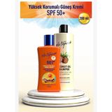 Yüksek Korumalı Güneş Kremi SPF50+ 200ml - Coconat Şampuan 400ml