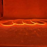 Yüksek Lümenli Neon Şerit LED 100 Metre 220V 6X10 mm - Kırmızı