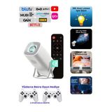 Yüksek Parlaklık 4K Projeksiyon Cihazı, 3D Oyun, Android, Hediye Kol, Net Görüntü