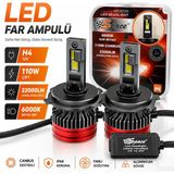 Yüksek Performanslı 22000LM LED H4 Far Ampulü Canbus 12V - Beyaz