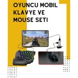 Yüksek Performanslı Mobil Oyun Aksesuarı - 5 Parçalı Klavye Mouse Dönüştürücü Set