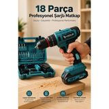 Yüksek Performanslı Şarjlı Matkap Seti Güçlü Motor Uzun Pil Ömrü ve 18 Par? - COMPTR7860-8