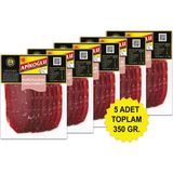 Yüksek Proteinli Kurutulmuş Dana Füme Et 70 Gr. Beşli Paket (Toplam 350 Gr.) - 1 Adet