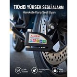 Yüksek Sesli 110DB Çelik Disk Kilidi Su Geçirmez Yeni Nesil Midastech