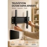 Yüksek Taşıma Kapasiteliniversal Tv Duvar Askı Aparatı 32-42 İnç Güvenli Sabitleme Sistemi