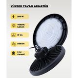 Yüksek Tavan Armatür 200W - 4000K Günışığı - 5 Yıl Garanti