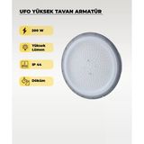 Yüksek Tavan Ufo Armatür 200W - 6500K Beyaz Işık