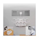 Yüksek Voltaj Korumalı Priz, Duvar Tipi Kısa Kablolu Priz Çoğaltıcı, 3x Soket, 2x Type-C, 1x Usb, 16A, 3680W, 1050 Joule, Çocuk Korumalı, Dayanıklı Yapı (Siyah) - 1 Adet - Ahşap