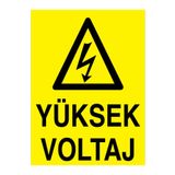 Yüksek Voltaj Uyarı Tabelası - 35x50 Alüminyum Kompozit Panel - E32