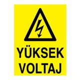 Yüksek Voltaj Uyarı Tabelası - 35x50 Foreks - E32