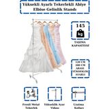 Yüksekli Ayarlı Tekerlekli Abiye Elbise Gelinlik Standı
