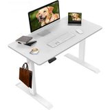 Yüksekliği Ayarlanabilir Ergonomik Bilgisayar & Çalışma Masası - Beyaz - 160*60