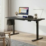 Yüksekliği Ayarlanabilir Ergonomik Bilgisayar & Çalışma Masası - Siyah - 120*60