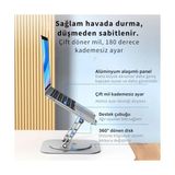 Yükseklik Ayarlı 360 Döner Alüminyum Laptop Standı Laptop Sehpası Açı Yükseklik Ayarlı Kaymaz Padli - 1 GB