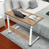 Yükseklik Ayarlı Çalışma Masası - Çam Beyaz (Tekerli) 80x40 Atlantik Çam