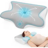 Yükseklik Ayarlı Hafızalı Köpük, Ergonomik Destek Yastığı, Yan, Sırt ve Karın Üstü Yatanlar Için - Beyaz