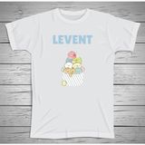 Yüksel 34 Penguen Karakterli Çocuklara Özel Isim Baskılı Tshirt , Micro Polyester Terletmez Kumaş - 001-Beyaz - 8 Yaş
