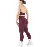 Yüksel Bel Dikişsiz ve Büzgüsüz Kalça Toparlayıcı Spor Tayt Vişne Çürüğü (5, Vişne Çürüğü, L)
