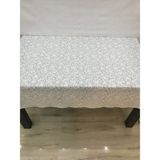 Yüksel Halime Fruşat Dantel Görünümlü Pvc Masa Örtüsü Krem - 120 x 150 cm