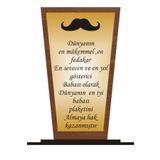 yüksel34 Babalar Günü Plaketi Ahşap Mdf Gold Levhaya Baskılı ,Kişiye Özel İsim Baskısı Yapılabilir
