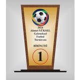 yüksel34 Futbol Turnuvası Plaketi , Ahşap Mdf Gold Levhaya Baskılı ,Kişiye Özel İsim Baskısı Yapılabilir