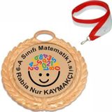 yüksel34 Kişiye Özel Isim Baskılı Matematik 1.Si Altın Renkli Madalya