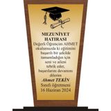 yüksel34 Öğrenci Mezuniyet Plaketi Ahşap Mdf Gold Levhaya Baskılı ,Kişiye Özel İsim Baskısı Yapılabilir