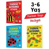 Yükselen Zeka 3-6 Yaş Parmak Boyama Kitabım Seti Sabri Yaradılmış Eğitici Okul Öncesi Kitap