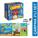 Yükselen Zeka Çarpma Öğreten Oyuncak ve Kitap Seti Başar Özkan 2'li Set 7-12 Yaş Aralığı İçin Eğitici