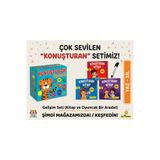 yükselen zeka Konuşturan Oyuncak ve Konuşturan Kitap Seti - 2-4 Yaş Çocuk Eğitim & Yaz Sil Kalem Hediyeli Gelişim Seti
